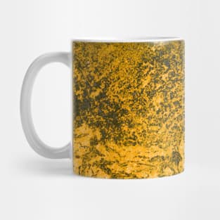 Beautiful golden paint effect on rough surface. Mug